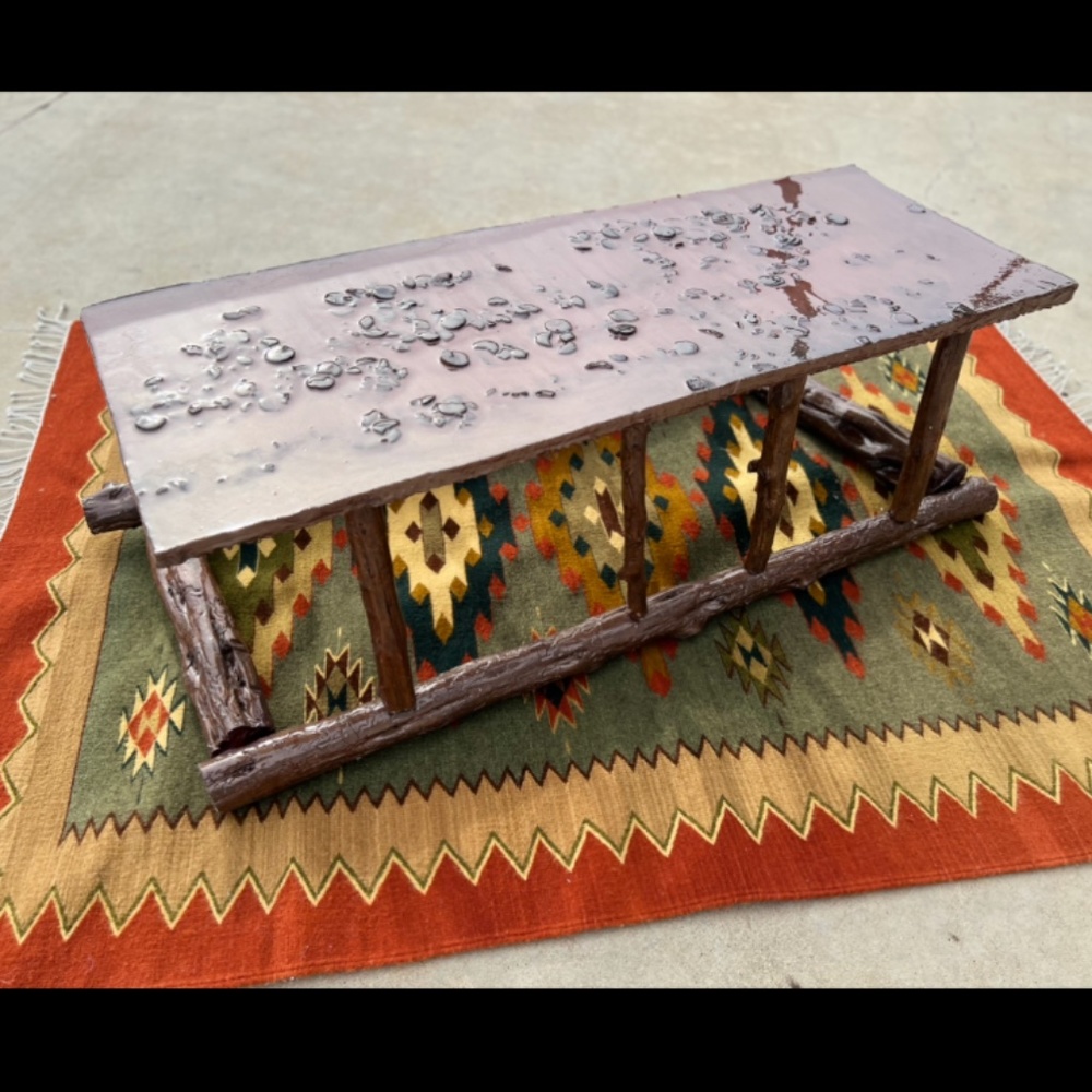 COPY - Fireside Rustic Cabin Log Coffee Table